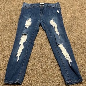Forever 21 plus size women’s skinny jeans denim size 14